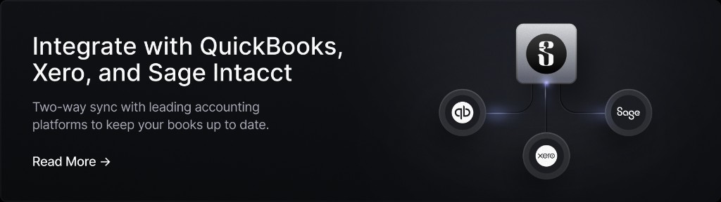 Integrate with QuickBooks, Xero, and Sage Intacct